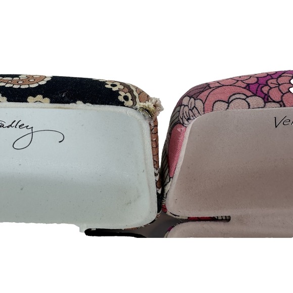 Vera Bradley Hard Shell Sunglass Eye Glass Clamshell Cases Lot of 2 Pink/Black - Picture 9 of 9